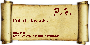 Petul Havaska névjegykártya